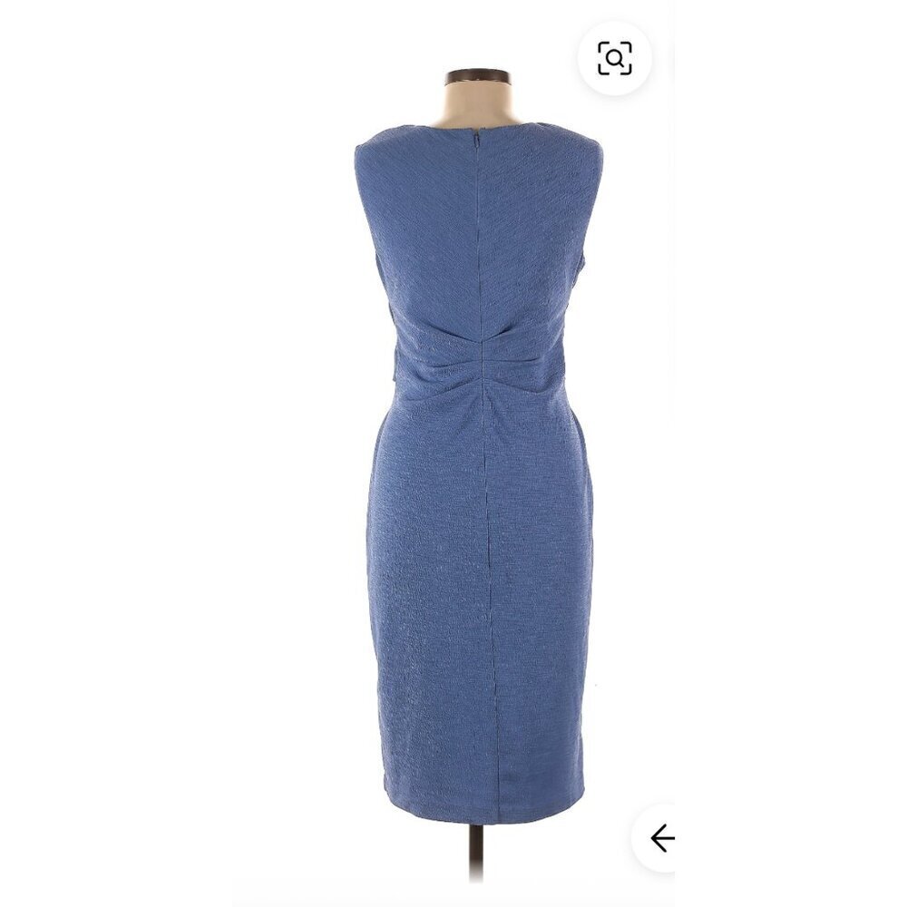 Adrianna Papell Blue Tie-Front Wrap Dress – Size 10 - Picture 16 of 16